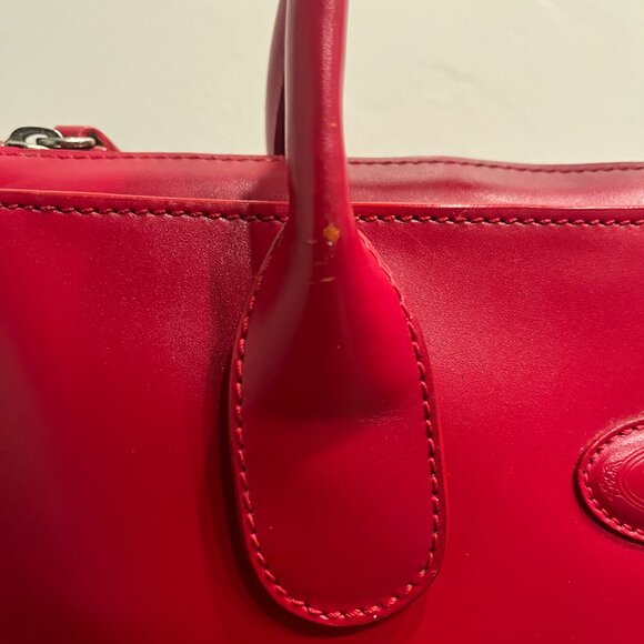 Tod’s Red Leather Top Handle Classic D-Bag - Picture 7 of 7